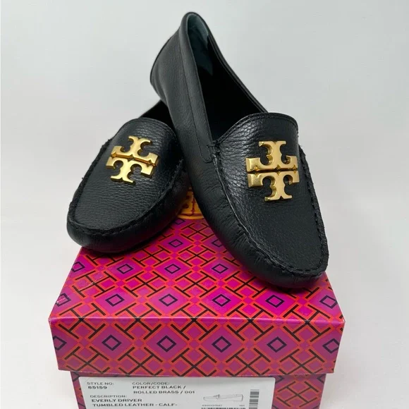 Tory Burch Everly Driver Black Leather - Picture 6 of 6